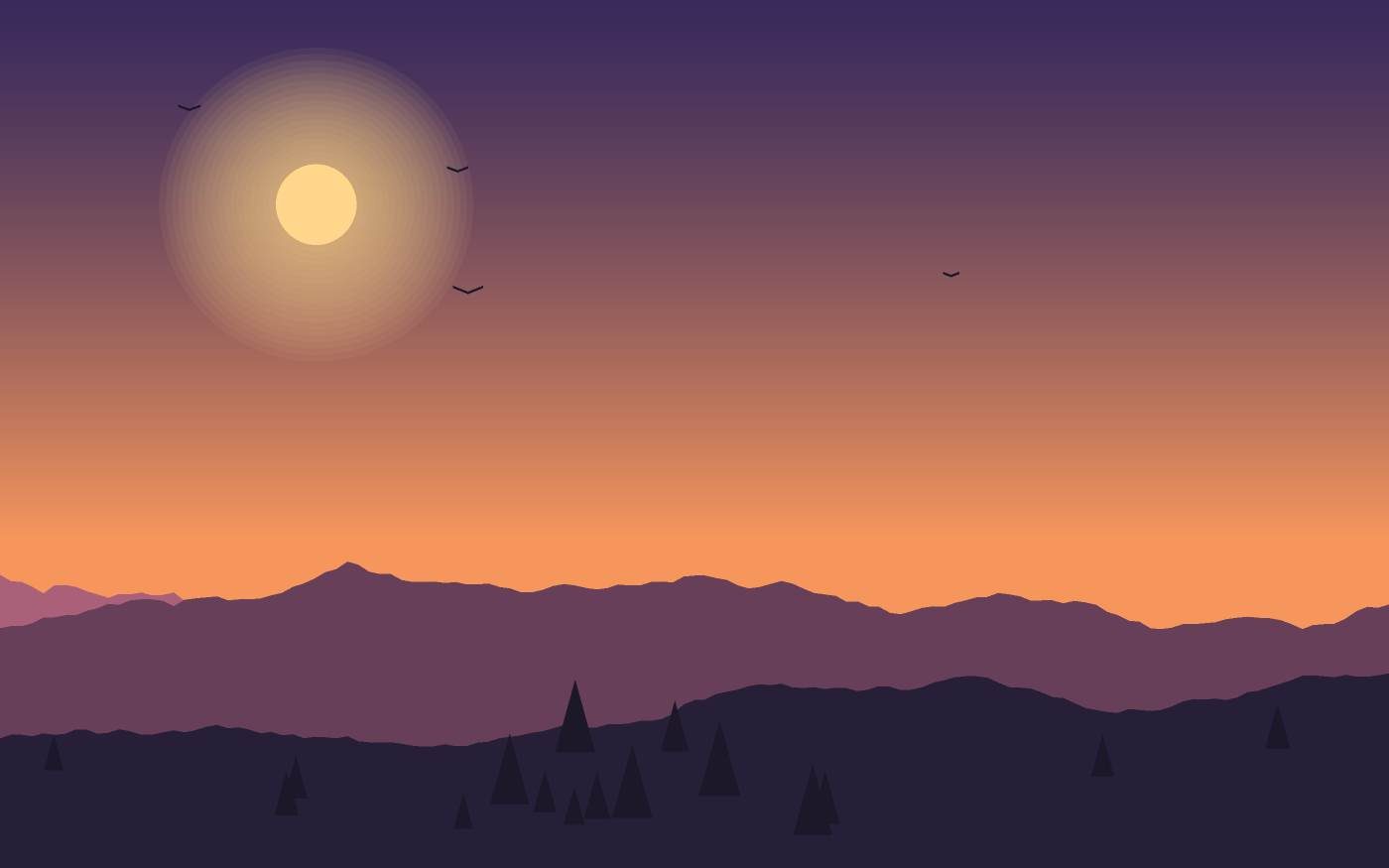Illustrazione di un paesaggio