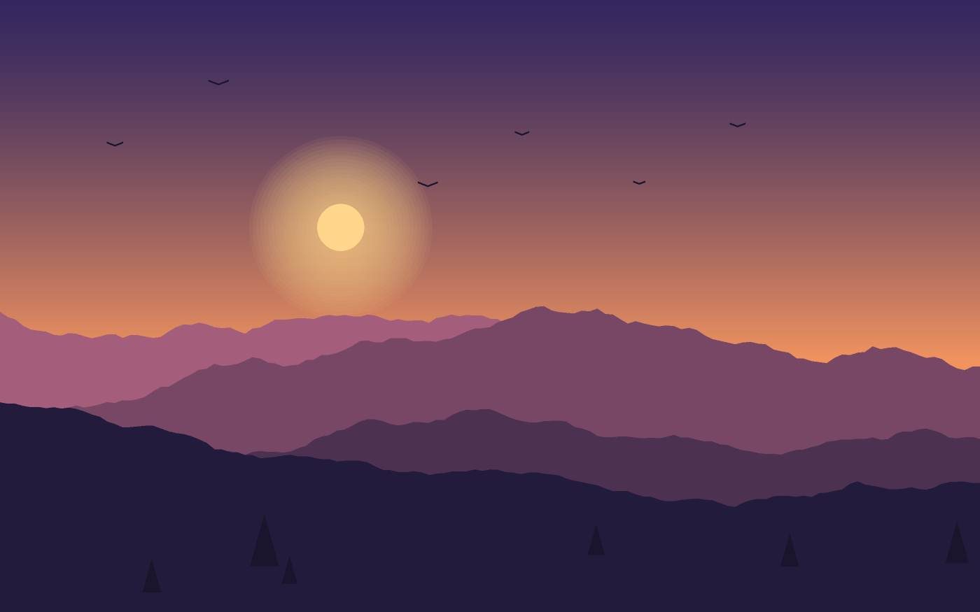 Illustrazione di un paesaggio