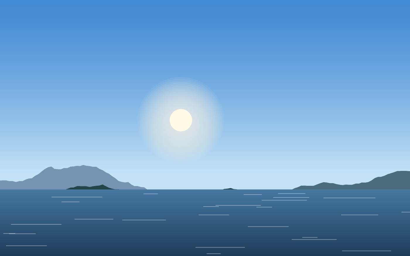 Ilustração de uma paisagem